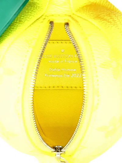 Pre-owned Louis Vuitton Lemon Limited Edition Colored Monogram Canvas Pouch In Yellow