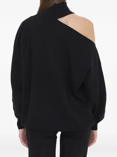 Lisa Yang Alvia Asymmetrical Cut-out Sweater In Black