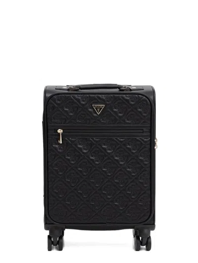 Guess Usa Quilted Embossed Luggage In Black