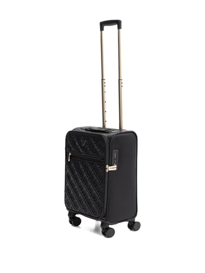 Guess Usa Quilted Embossed Luggage In Black