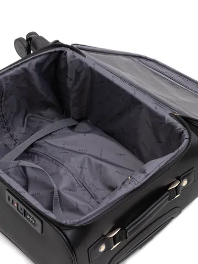 Guess Usa Quilted Embossed Luggage In Black