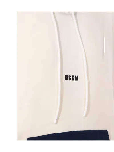 Msgm Colour-block Hoodie In Multi