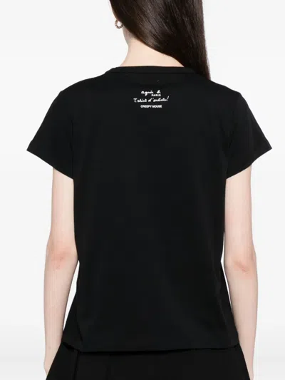 Agnès B. Graphic-print T-shirt In Black