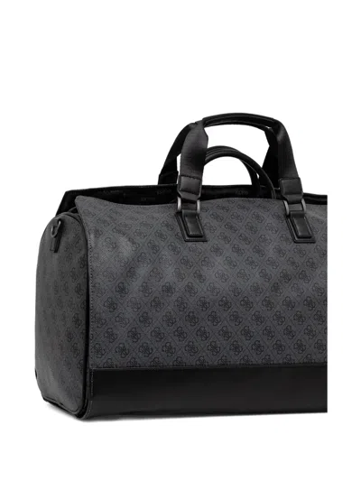 Guess Usa Ibiza Monogram-pattern Holdall In Gray