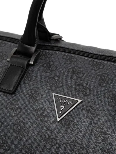 Guess Usa Ibiza Monogram-pattern Holdall In Gray