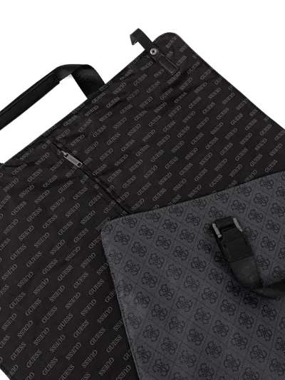 Guess Usa Ibiza Monogram-pattern Holdall In Gray