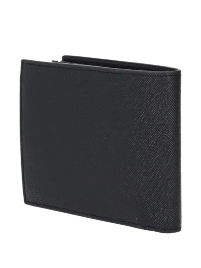 Armani Exchange Logo-plaque Wallet In Black