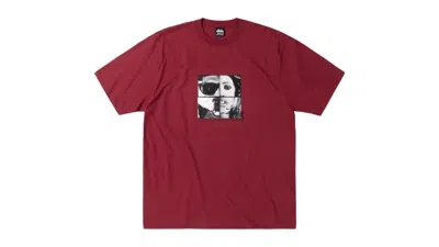Pre-owned Stussy Men's  Personalities Tee Shirt In Wine In Burgundy
