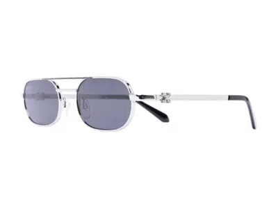 Pre-owned Off-white Offwhite Baltimore Sunglasses In Silver/dark Grey (oeri072s23met0017207)