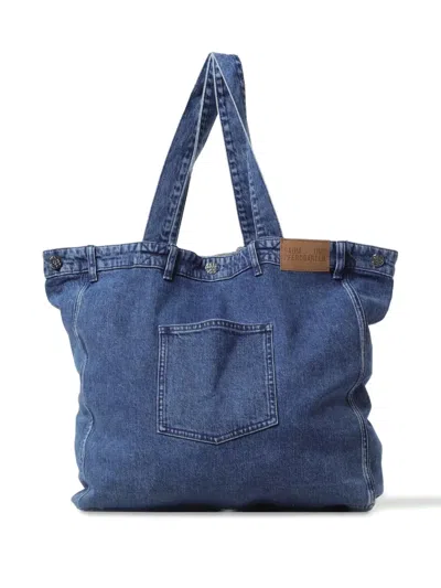Baum Und Pferdgarten Pocket-detail Tote Bag In Blue