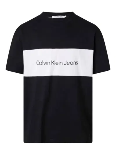 Calvin Klein Round-neck T-shirt In Black