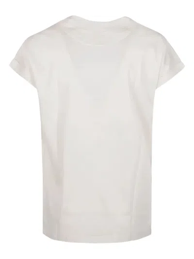 Eleventy Cuffed T-shirt In White