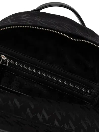 Karl Lagerfeld Logo Pattern Backpack In Black