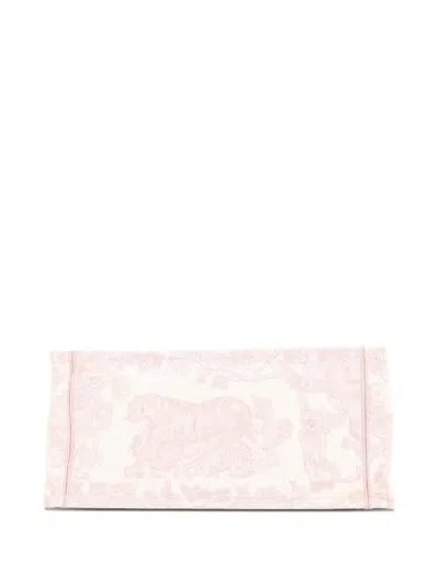 Pre-owned Dior Book Embroidered Canvas Medium Tote Bag In Pink
