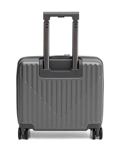 Guess Usa Olbia Logo-plaque Luggage In Gray