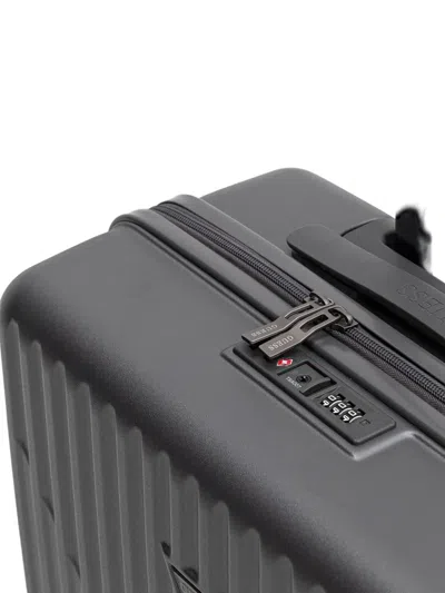 Guess Usa Olbia Logo-plaque Luggage In Gray