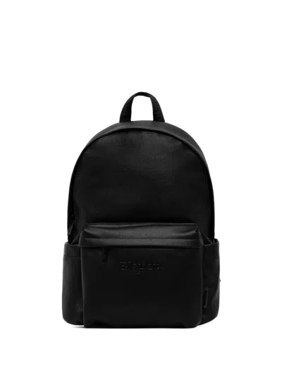 Blauer Embossed Backpack In Black