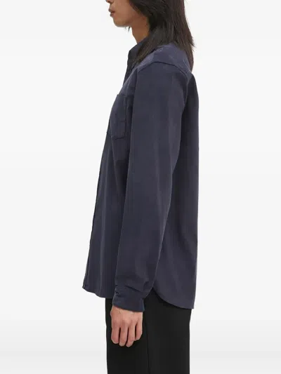 Fred Perry Logo-embroidered Corduroy Shirt In Blue