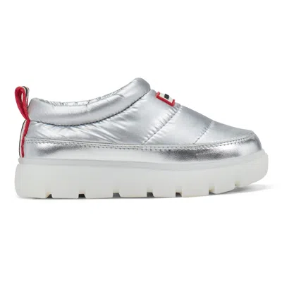 Hunter Little Kids Cody Lug Sole Insulated Water Resistant Slip-on Shoes 12c Silver In Metallic