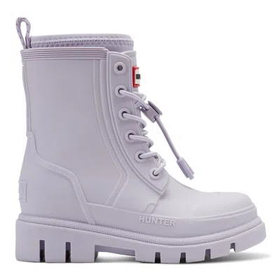 Hunter Little Kids Stamp Lace-up Waterproof Ankle Boots 11c Light Purple
