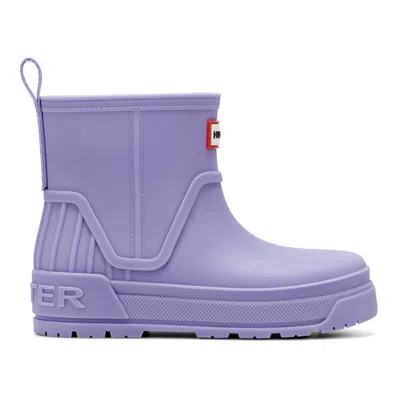 Hunter Big Kids Grace Waterproof Rain Boots 3 Medium Purple
