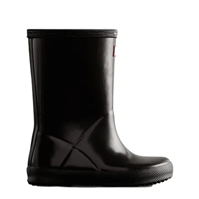 Hunter Kids First Gloss Rain Boots 13c Black