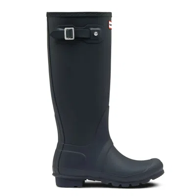 Hunter Original Tall Rubber Rain Boots In Blue