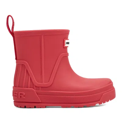 Hunter Big Kids Grace Waterproof Rain Boots 3 Medium Red