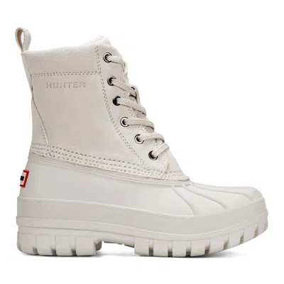 Hunter Women's Sussex Insulated Waterproof Duck Boots 11 Ivory In White