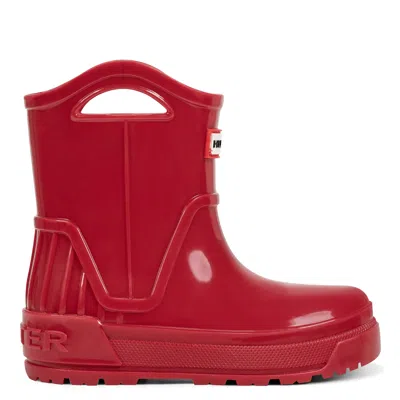 Hunter Little Kids Georgey Waterproof Rain Boots 12c Medium Red In Multi