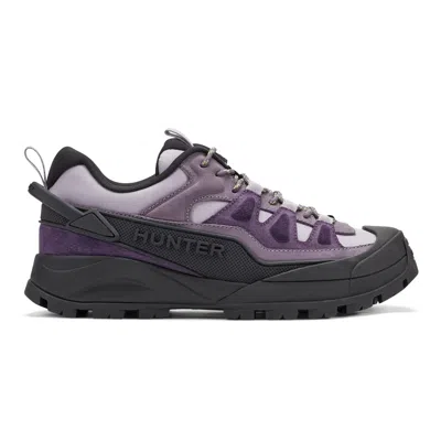 Hunter Women's Nicia Lace-up Casual Waterproof Sneakers 5 Purple In Animal Print