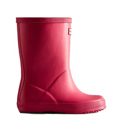 Hunter Kids First Classic Rain Boots 13c Bright Pink