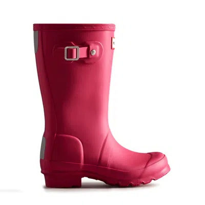 Hunter Big Kids Original Rain Boots 5 Bright Pink