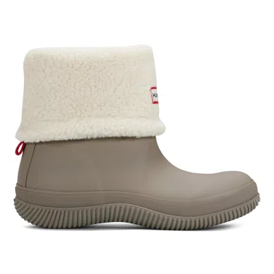 Hunter Women's Thunor Indoor/outdoor Insulated Roll Top Waterproof Snow Boots 11 Medium Natural In Neutral