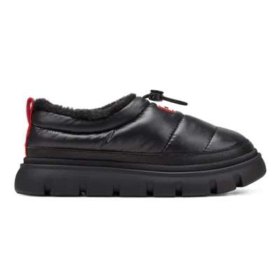 Hunter Madi Platform Puffer Slipper In Black