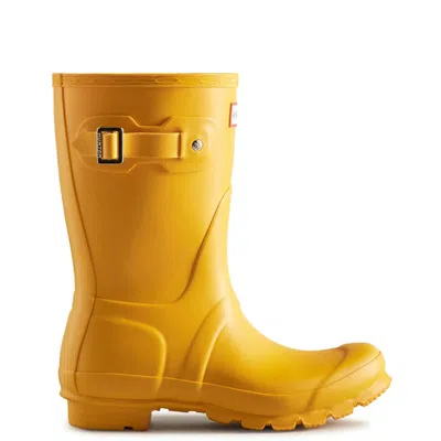 Hunter Original Short Rubber Rain Boots In Yellow