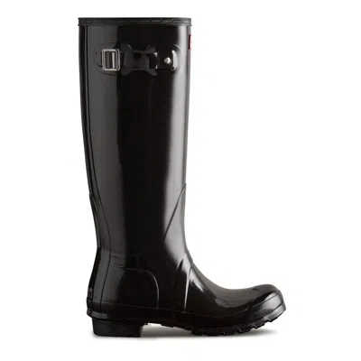 Hunter Original Tall Gloss Rain Boot In Black
