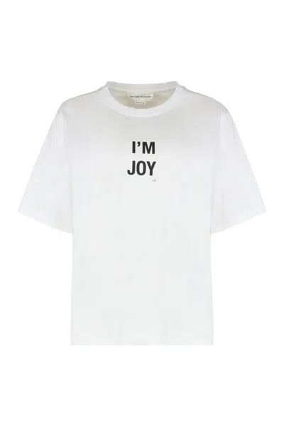 Victoria Beckham Slogan T-shirt In White