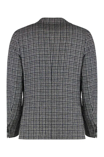 Zegna Checked Single-breasted Blazer In Multi