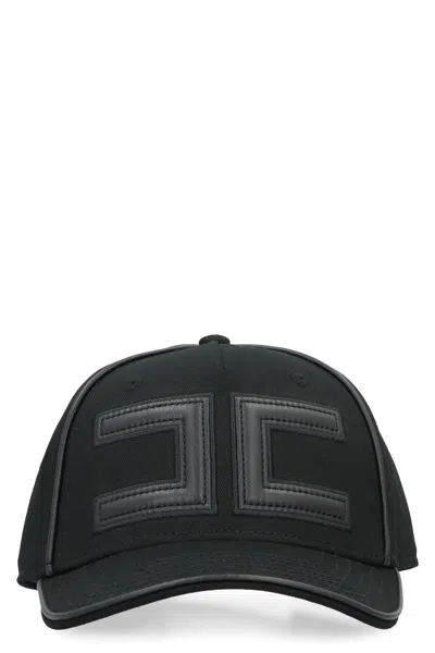 Elisabetta Franchi Baseball Cap In Gabardine In Black
