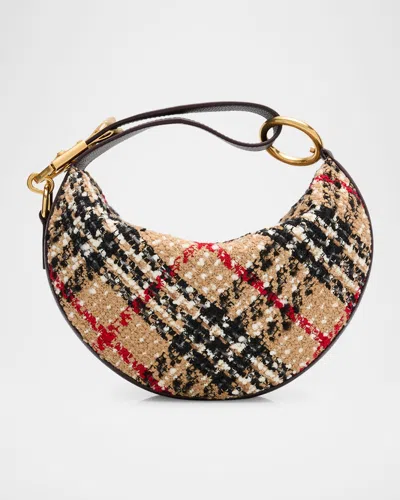 Burberry Knight Arc Boucle Check Shoulder Bag In Multi