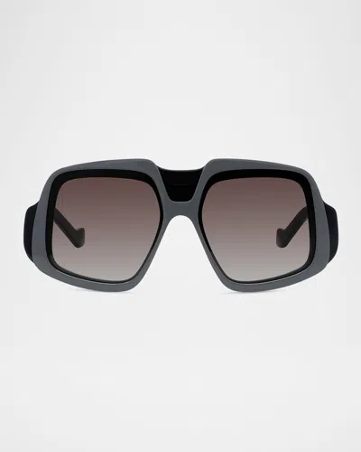 Loewe Anagram 61mm Gradient Geometric Sunglasses In Black