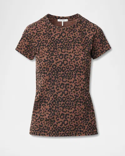 Rag & Bone Short-sleeve Leopard Tee In Brown