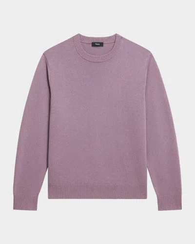 Theory Men's Hilles Cashmere Crewneck Sweater In Purple