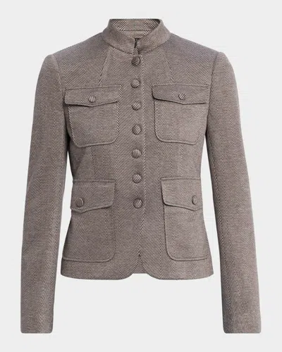Rag & Bone Mercer Slim Houndstooth Blazer In Gray