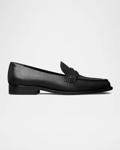 Tory Burch Classic Penny Loafers In Calf Leather In Multi