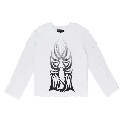 Pre-owned Who Decides War Winged Gradient Long-sleeve T-shirt 'white' | Men's Size Xxl