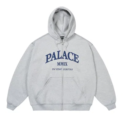 Pre-owned Palace Triple Stitch Veritas Zip Hood 'grey Marl' | Men's Size Xl In Gray