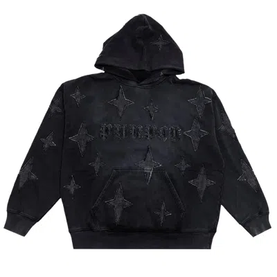 Pre-owned Purple Brand Gothic Stars Hoodie 'black' | Men's Size L