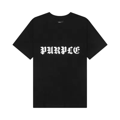 Pre-owned Purple Brand Textured Jersey Short-sleeve Tee 'black' | Men's Size Xxl
